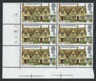 1970 Rural Architecture 9d Cylinder Block With Variety - MNH
