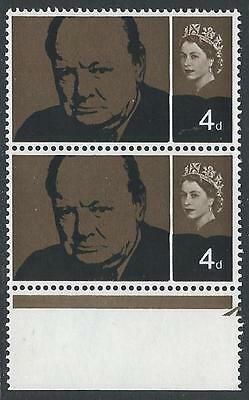 Sg 661b 1965 Churchill 4d (Ord) - Listed Flaw - Vertical Scratch - MNH