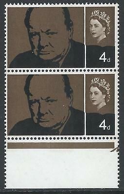 sg 661pb 1965 Churchill 4d (Phos) - Listed Flaw - Vertical Scratch - MNH