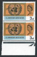Sg 1965 United Nations 3d (Ord) - Listed Flaw - Lake in Russia - MNH