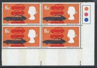 1966 Technology 6d (Phos) - Listed Flaw - Broken D in LTD + Narrow Bands - MNH