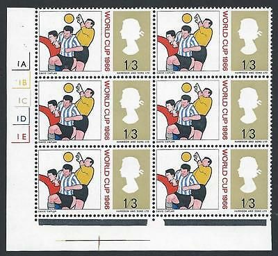 1966 World Cup 1 3 (Ord) - Listed Flaw - Darned Stocking + 3 MCFs - MNH