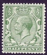 N14(-) ½d Pale Bright Green Royal Cypher unlisted with RPS cert UNMOUNTED MINT
