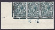 N23(7) 4d Deep Slate Green Royal Cypher Control K 18 imperf UNMOUNTED MINT MNH
