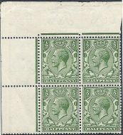 sg351 wj. 1 2d wmk REVERSED scarce unmounted mint block of 4.