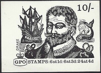 10 - Pre-Decimal Machin cover proof for unissued booklets (Drake)