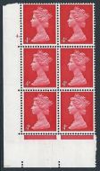 Pre-decimal Machin 4d Vermilion PVA CB Head A Perf A Cylinder 4 Dot - MNH