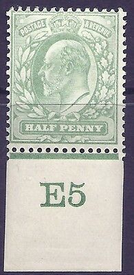 sg217 M2(-)var ½d Very Pale Green Control E5 single MOUNTED MINT/LMM