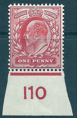 sg220 M5(4) 1d Rose Carmine Control I10 single imperf UNMOUNTED MINT/MNH