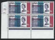 1964 Forth Road Bridge 6d Phos Dot Cylinder Block With Narrow Bands + - MNH