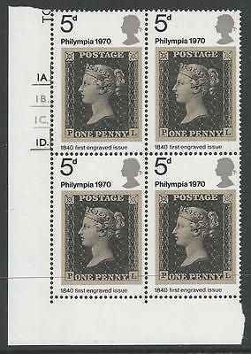 1970 Philympia 5d Dot Cylinder Block - MNH
