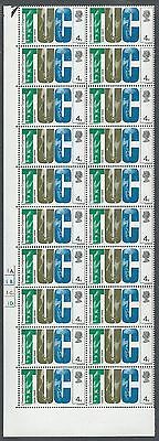 1968 British Anniversaries 4d Dot Cylinder Block of 20 - MNH