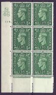 1 2d Pale green Control S 46 134 Dot cylinder block perf 5(E I) UNMOUNTED MINT