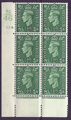 1 2d Pale green Control S 46 134 Dot cylinder block perf 5(E I) UNMOUNTED MINT