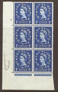 1d Multi Crowns on White cylinder 5 Dot perf type A (E I) UNMOUNTED MINT