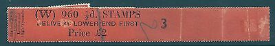 ½d Edward Crown watermark Vertical Delivery Coil leader W 3 MNH