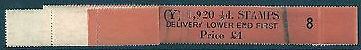 ½d Edward Crown watermark Vertical Delivery Coil leader Y 8 MNH