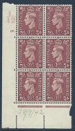 1½d Brown Cylinder Control L 42 176 Dot perf 5(E I) UNMOUNTED MINT MNH