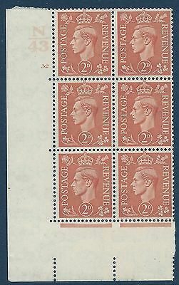 2d Orange Cylinder N 43 32 No Dot perf 5 (E I) UNMOUNTED MINT MNH