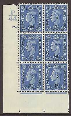 2½d Light Blue Cylinder Control P44 174 No Dot perf 5(E I) UNMOUNTED MINT MNH
