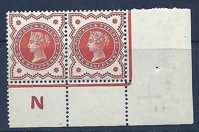 ½d Vermilion Jubilee control N perf pair Lightly MOUNTED MINT