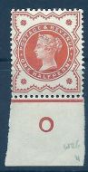 ½d Vermilion Jubilee control O imperf single UNMOUNTED MINT MNH