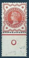 ½d Vermilion Jubilee control O perf single with variety UNMOUNTED MINT MNH