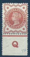 ½d Vermilion Control Q perf single MOUNTED MINT