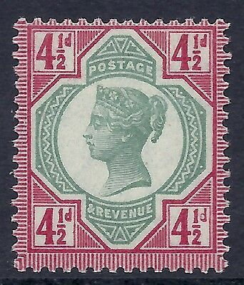 Sg206 variety 4½d Green   Carmine Jublee deformed d SE corner UNMOUNTED MINT