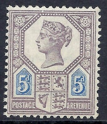 Sg207a variety 5d Dull Purple  Blue Jublee break in frame UNMOUNTED MINT MNH