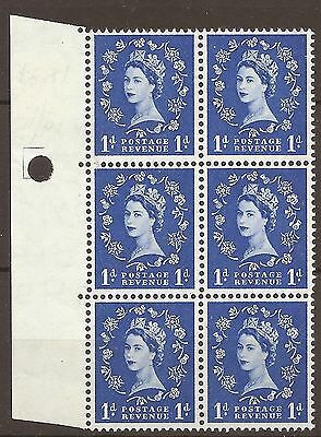 S15b 1d Wilding Graphite lines variety - daffodil stem flaw UNMOUNTED MINT  MNH