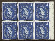 SB30a (ab) 1d Wilding Crowns on Cream variety - spot on d UNMOUNTED MINT MNH