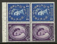 SB36 Wilding booklet pane Crown Left perf type I UNMOUNTED MNT/MNH