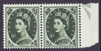 S127b 9d Wilding Multi Crowns variety - Frame Break R.11 11 UNMOUNTED MINT MNH