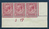 N16(8) 1d Pale Red Royal Cypher Control J 17 imperf UNMOUNTED MINT MNH