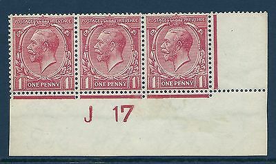 N16(8) 1d Pale Red Royal Cypher Control J 17 imperf UNMOUNTED MINT MNH