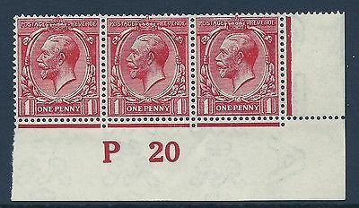 N16(14) 1d Scarlet Vermilion Royal Cypher Control P 20 imperf MOUNTED MINT