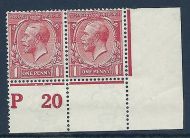 N16(8) 1d Pale Red Royal Cypher Control P 20 perf UNMOUNTED MINT MNH