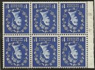 SB26ab variety 1d Wilding booklet pane perf type I - V LIGHTLY MOUNTED MNT
