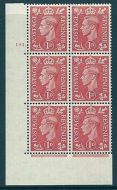 1d Pale scarlet 181 Dot cylinder block perf 5(E I) UNMOUNTED MINT MNH