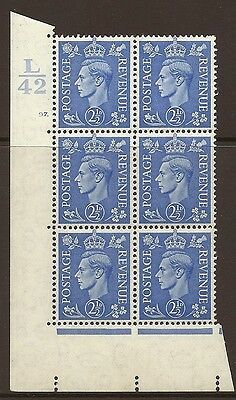 2½d Pale Blue Cylinder Control L42 97 Dot perf 5(E I) UNMOUNTED MINT MNH