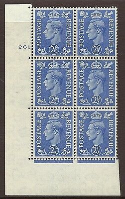 2½d Pale Blue Cylinder 261 No Dot perf 5(E I) UNMOUNTED MINT MNH