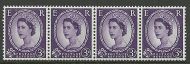 S70 Sideways Wilding Multi Crowns on Cream Coil strip UNMOUNTED MINT MNH