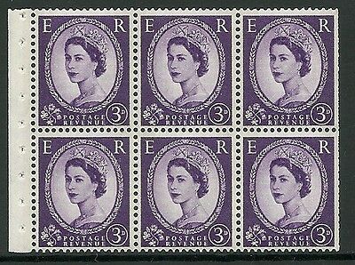 SB98 Wilding booklet pane Green Phos - perf type Ie top UNMOUNTED MNT MNH