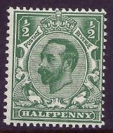 sg323 N1(4) ½d Bluish green Downey Head with cert unmounted mint/MNH