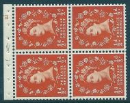 SB11 ½d Crowns left Cyl E13 Wilding booklet pane perf type I UNMOUNTED MNT/MNH