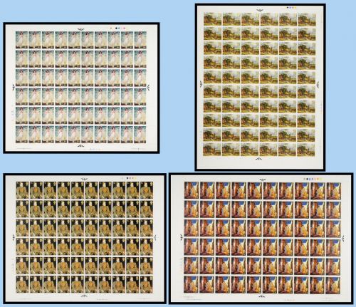 1968 Paintings Complete set of Sheets Dot with flaws UNMOUNTED MINT MNH.