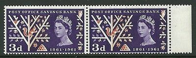 sg624ab 3d PO Savings Bank Perf through side margin Timson Scarce UNMOUNTED MINT
