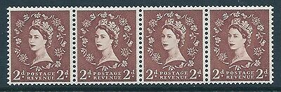 Sg S49 2d Wilding 9.5mm Violet Phosphor sideways coil UNMOUNTED MINT MNH