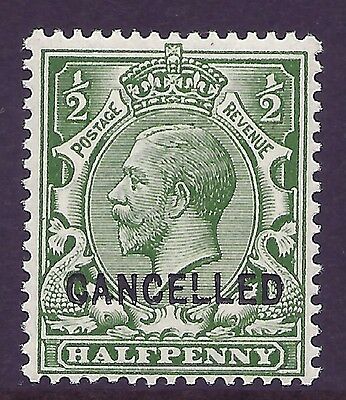 Sg 351v ½d Green Overprinted CANCELLED type 24 UNMOUNTED MINT MNH